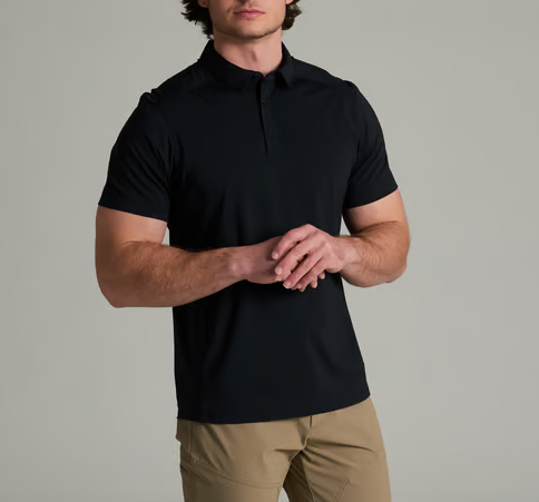 Men’s Nylon UPF50+ Quick Dry Short Sleeve Performance Polo Shirt