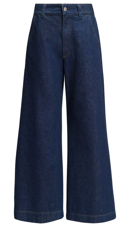 Women’s High Waist Rigid Regenerative Cotton Wide Leg Trouser Jeans